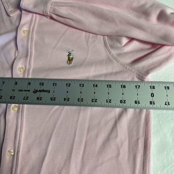 Ralph Lauren Pink Cotton Long Sleeve Button Down Shirt Dress Size M/M - Picture 5 of 7